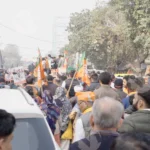 People are at a Political Rally (BJP) - Log, colour and B&W