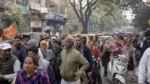 People are in a Rally (Political) - Log, colour and B&W
