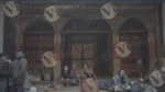 People Setting Front of Monastery - Log, colour and B&W - Image 3