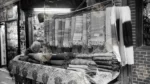 Woman Selling Stoles and Scarves - Log, colour and B&W - Image 2