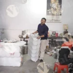 Paper Plate Making Factory - Log, colour B&W