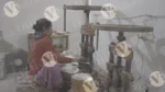 Woman Shaping Plates With a Hand Machine - Log, colour and B&W - Image 3