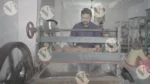 Person use machine to Cutting Paper Plates - Log, colour and B&W - Image 3