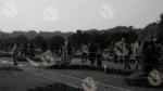 People Walking in Lotus Temple Walkway - Log, colour and B&W - Image 2