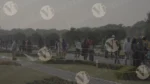 People Walking in Lotus Temple Walkway - Log, colour and B&W - Image 3