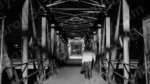 A Man Walking on Foot Overbridge - Log, colour and B&W - Image 2