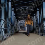 Foot overbridge - Log, colour and B&W