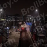 A Foot Overbridge in a Railway Station - Log, colour and B&W