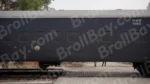 Side View of Running Train - Log, colour and B&W