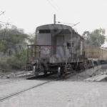 Train Running on a Track - Log, colour and B&W