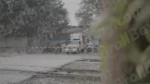 Vehicles are Stopped at the Railway Crossing - Log, colour and B&W - Image 3