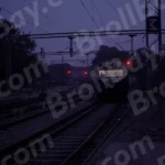 People Crossing Railway Track - Log, colour and B&W
