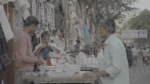 Man Selling Crockery in a Street Market - Log, colour and B&W - Image 3