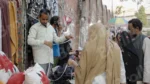Selling Cloth in a Street Market - Log, colour and B&W