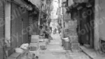 Man packing Things in a Street - Log, colour and B&W - Image 2