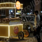 Food Stall - Log, colour and B&W