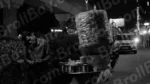 Man Selling Paani Puri (Puchka) - Log, colour and B&W - Image 2