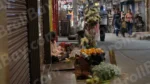 Man Selling Flowers - Log, colour and B&W