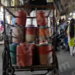 Water Bottle in a Rickshaw - Log, colour and B&W