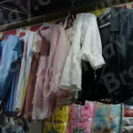 Girls Clothes in a Street Market - Log, colour and B&W