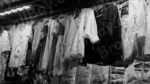 Girls Clothes in a Street Market - Log, colour and B&W - Image 2