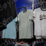 T-shirts in a Market - Log, colour and B&W