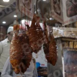 Hanging Fish in a Stall - Log, colour and B&W
