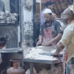 Making Naan - Log, colour and B&W