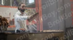 Man Making Kebab Seek - Log, colour and B&W