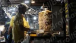 Man Making Chaap - Log, colour and B&W