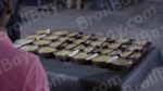 Selling Kheer (Sweet) in a Market - colour and B&W
