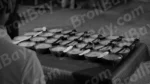 Selling Kheer (Sweet) in a Market - colour and B&W - Image 2