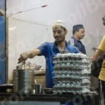 Making Omelet in a Stall - Log, colour and B&W