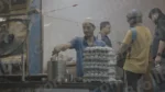 Making Omelet in a Stall - Log, colour and B&W - Image 3