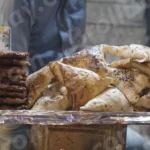 Samosa in a Shop - Log, colour and B&W