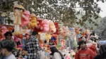Man Selling Toys in a shop - Log, colour and B&W