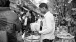 Man Selling Papad (Snacks) - Log, colour and B&W - Image 2