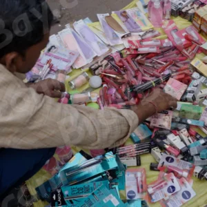 Selling Beauty Products on a Street Market - Log, colour and B&W