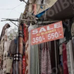 Sale Board in a Local Market - Log, colour and B&W