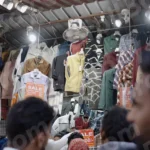 Clothes in a Local Market - Log, colour and B&W