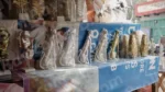 Sculptures in a Shop - Log, colour and B&W