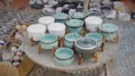 Handcrafted Ceramic Pots and Lidded Bowls - Log, colour and B&W