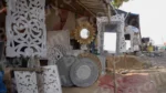 Selling Mirror in a Market - Log, colour and B&W