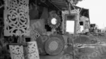 Selling Mirror in a Market - Log, colour and B&W - Image 2