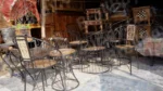Handicraft Table and Chair - Log, colour and B&W