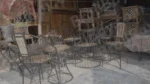 Handicraft Table and Chair - Log, colour and B&W - Image 3