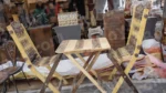 Handicraft Tablet and Chair - Log, colour and B&W