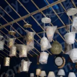 Light Lamp in a Shop - Log, colour and B&W