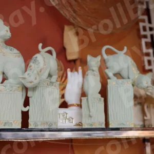 Sculptures in a Shop - Log, colour and B&W