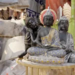 Small Budhha Statue - Log, colour and B&W